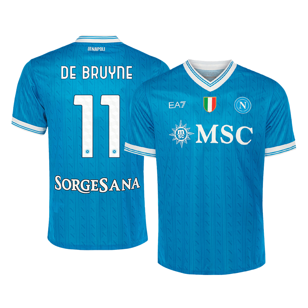 Camiseta DE BRUYNE #11 Napoli 2025/26 Primera Equipación-Versión Hincha