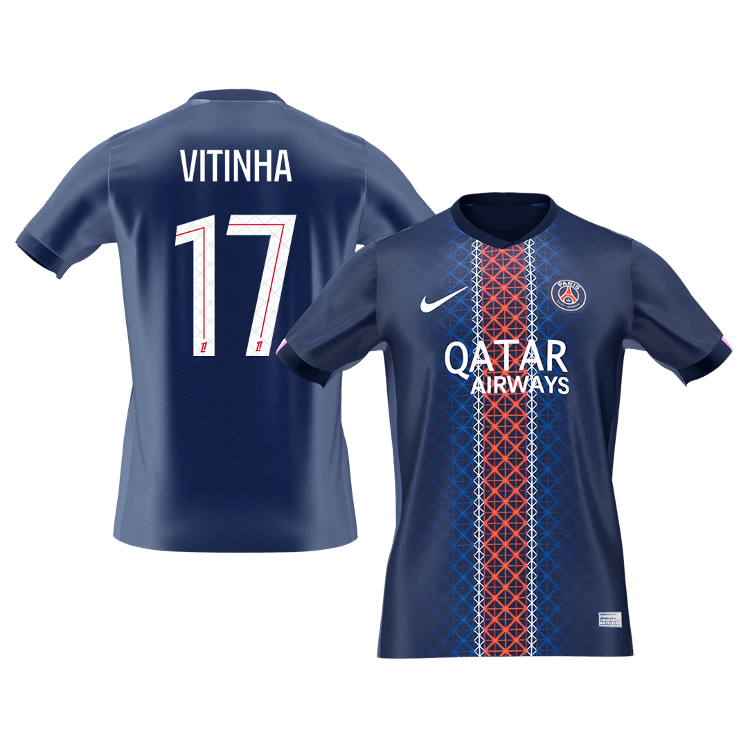 Calidad Premium Camiseta VITINHA #17 PSG 2025/26 Primera Equipación -Versión Hincha