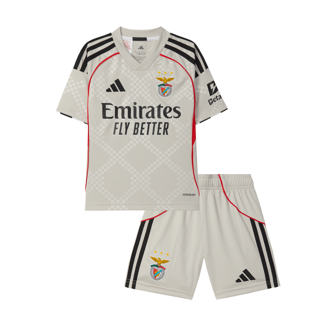 Conjunto Infantil Benfica 2025/26 Segunda Equipación Kids