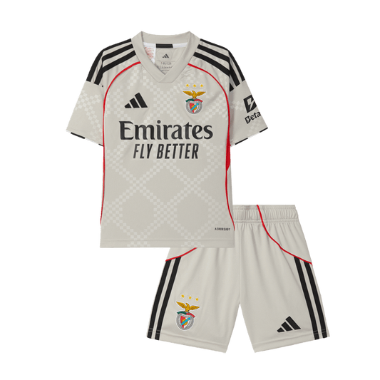 Conjunto Infantil Benfica 2025/26 Segunda Equipación Kids