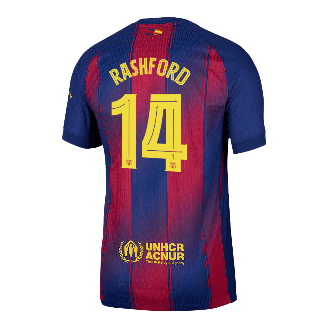 UCL Camiseta Auténtica RASHFORD #14 Barcelona 2025/26 Primera Equipación-Versión Jugador