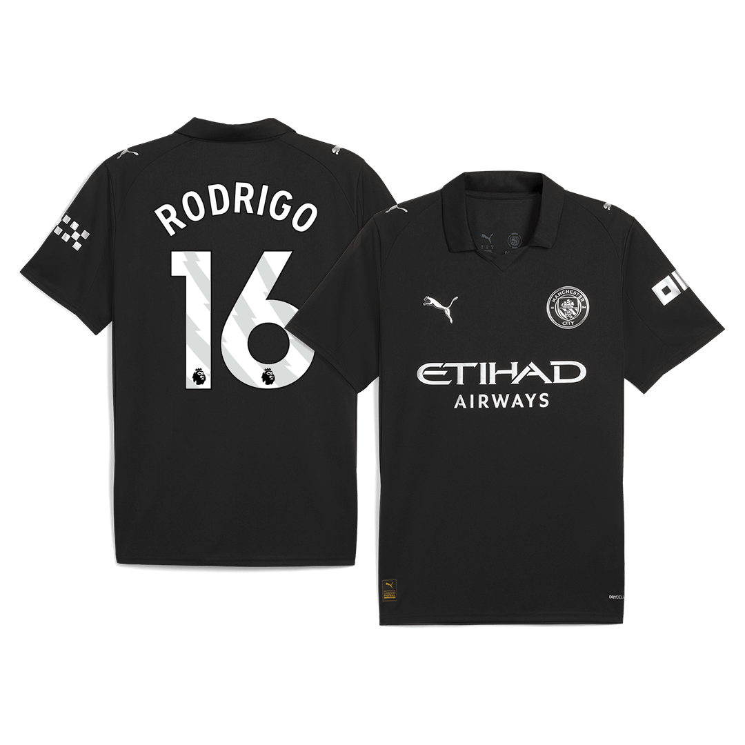 Camiseta RODRIGO #16 Manchester City 2025/26 Segunda Equipación-Versión Hincha