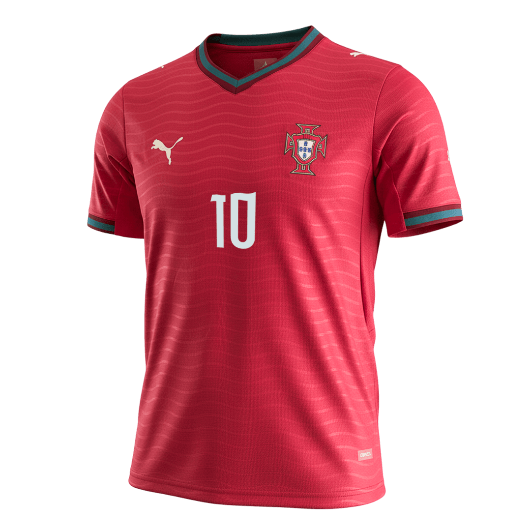 Camiseta BERNARDO #10 Portugal 2026 Primera Equipación Copa del Mundo - Versión Hincha