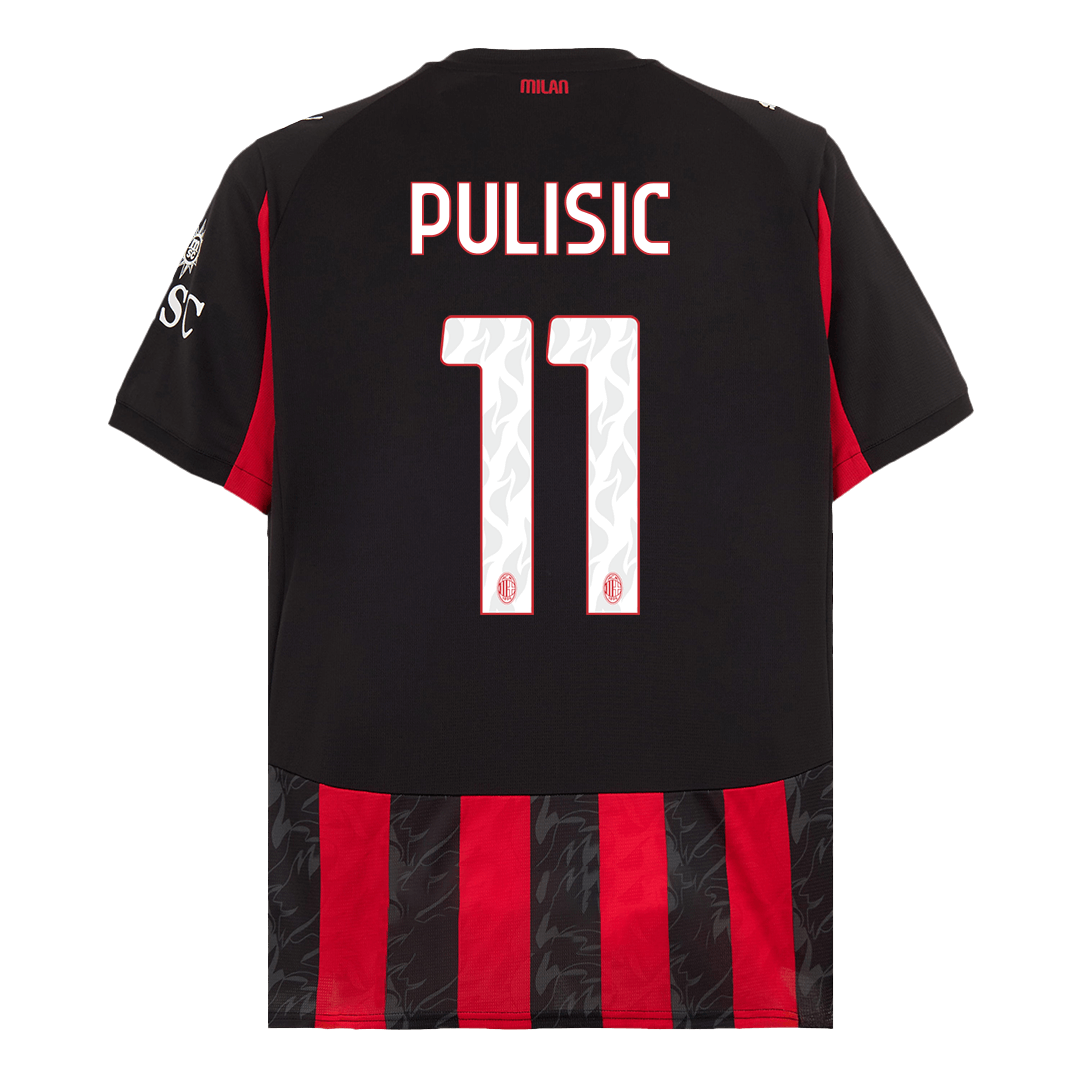 Camiseta PULISIC #11 AC Milan 2025/26 Primera Equipación-Versión Hincha