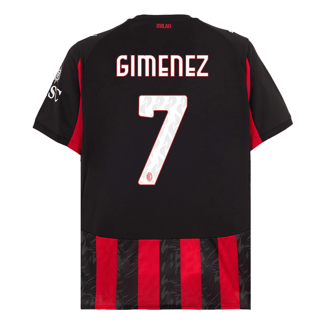 Camiseta GIMENEZ #7 AC Milan 2025/26 Primera Equipación-Versión Hincha