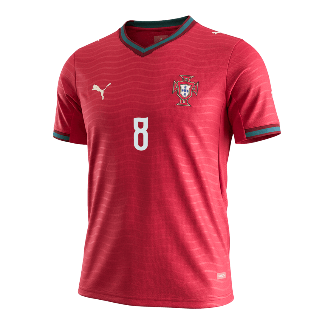 Camiseta B.FERNANDES #8 Portugal 2026 Primera Equipación Copa del Mundo - Versión Hincha