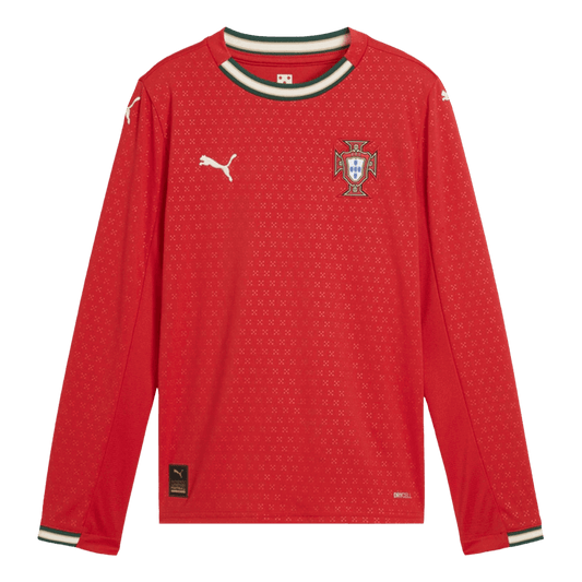 Camiseta Manga Larga Portugal 2025 Primera Equipación Hombre-Versión Hincha