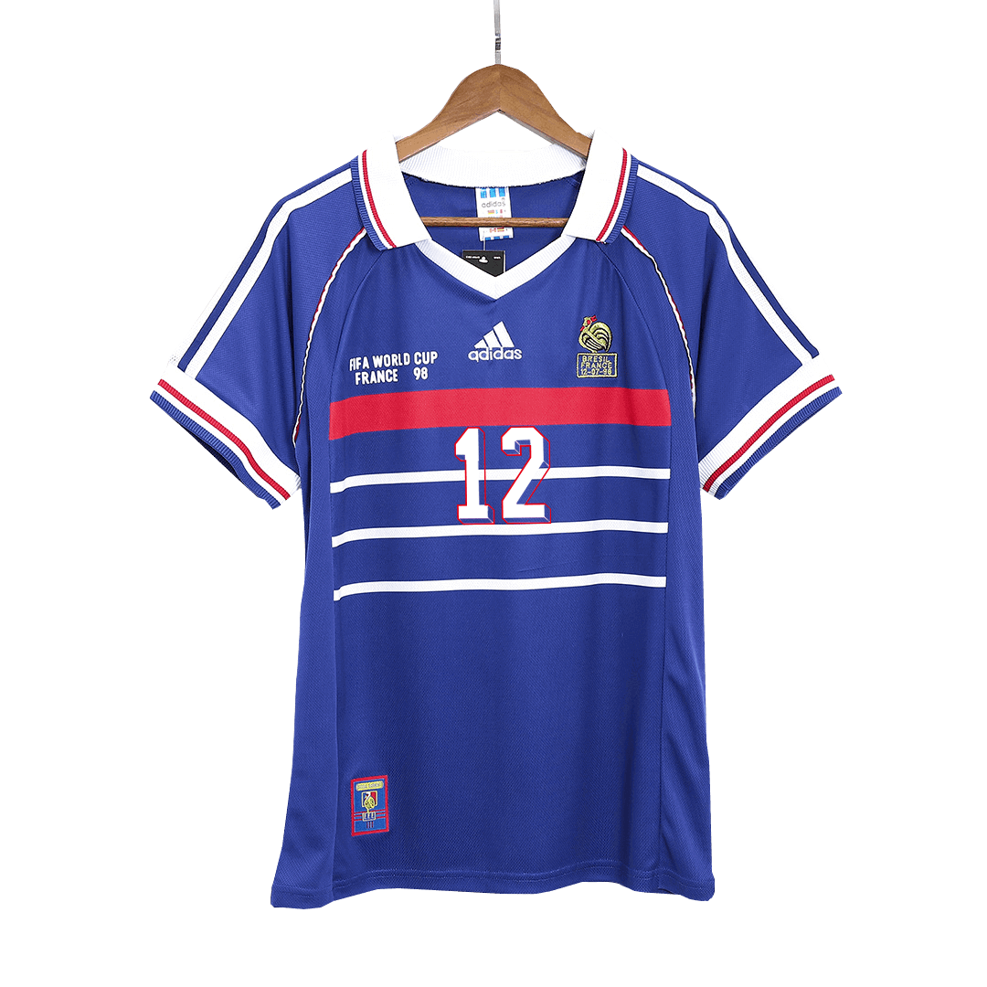 Camiseta Retro 1998 HENRY #12 Francia Primera Equipación Copa del Mundo