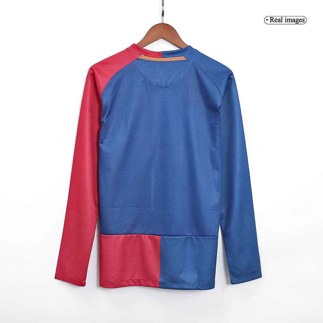 UCL Camiseta Retro 2008/09 Barcelona Primera Equipación Manga Larga