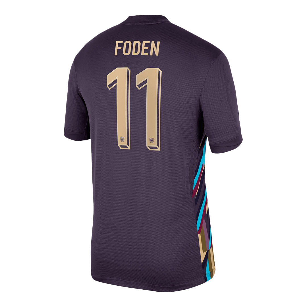 Camiseta FODEN #11 Inglaterra Euro 2024 Segunda Equipación Visitante Hombre-Versión Hincha