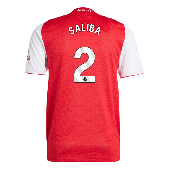 Camiseta Auténtica SALIBA #2 Arsenal 2025/26 Primera Equipación -Versión Jugador