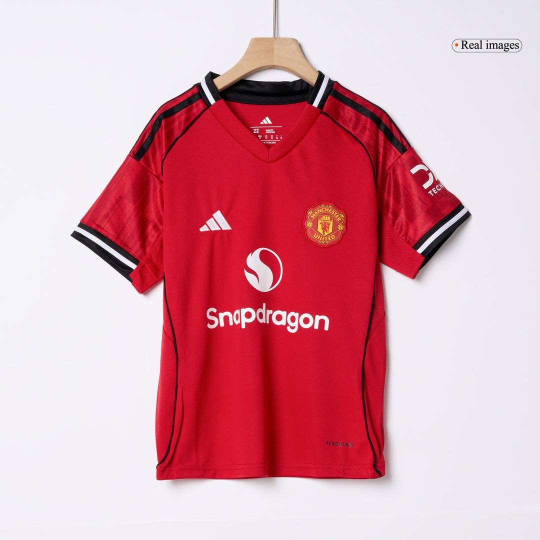 Conjunto Infantil Completo Manchester United 2025/26 Primera Equipación Kids