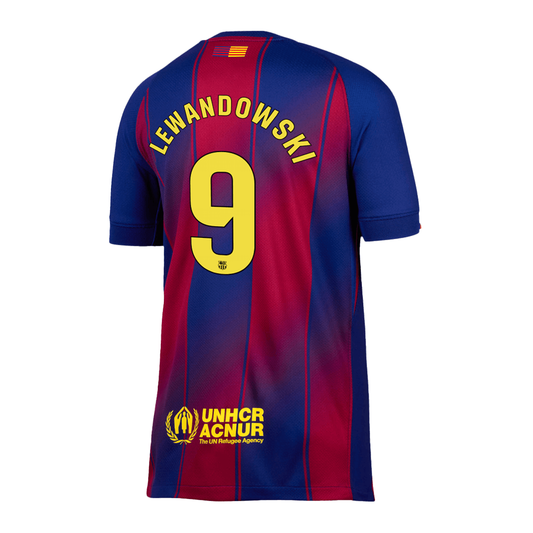 Camiseta LEWANDOWSKI #9 Barcelona 2025/26 Primera Equipación-Versión Hincha