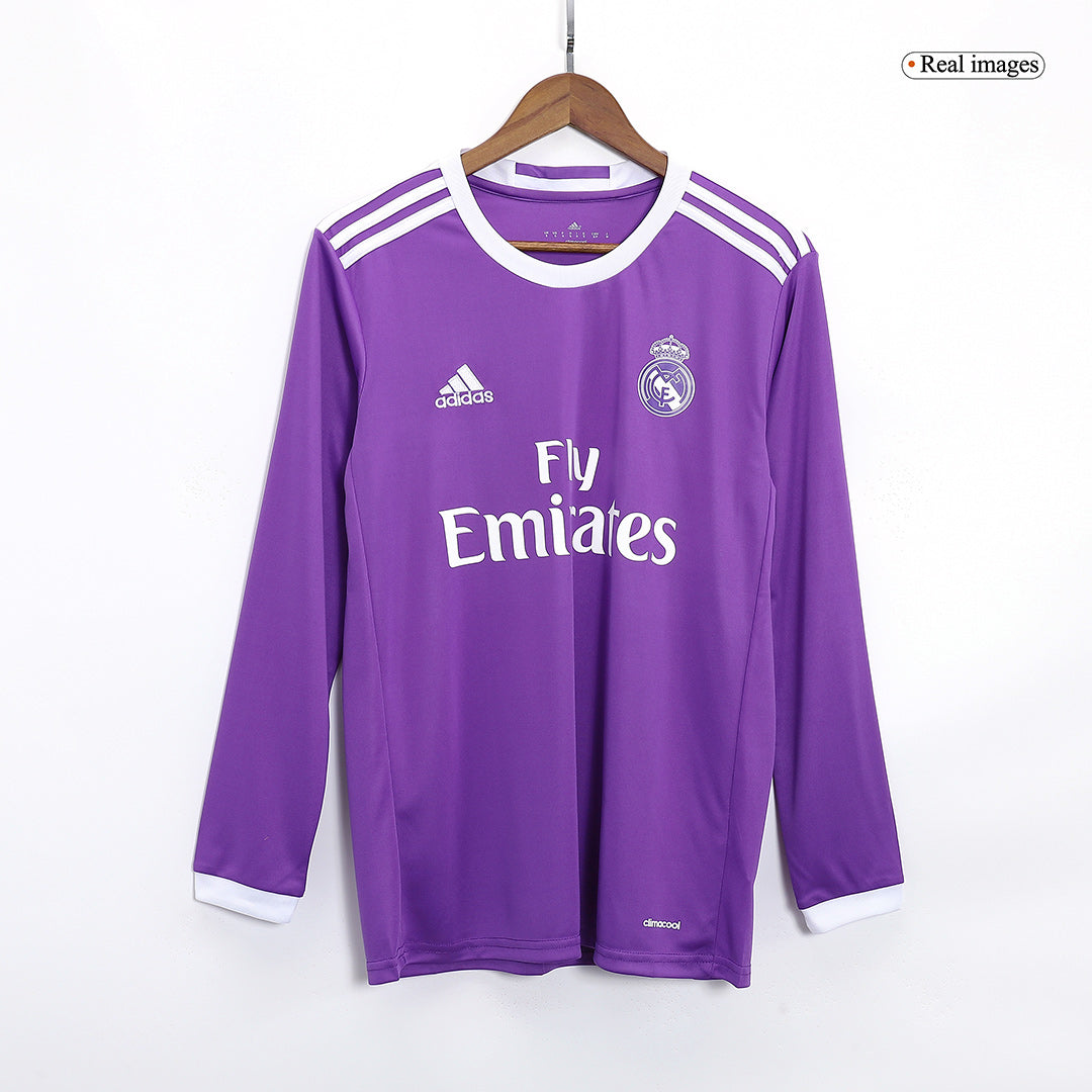 Camiseta Retro 2016/17 Kroos #8 Real Madrid Segunda Equipación Manga Larga