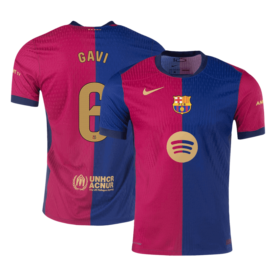 Camiseta GAVI #6 Barcelona 2024/25 Primera Equipación - Versión Jugador
