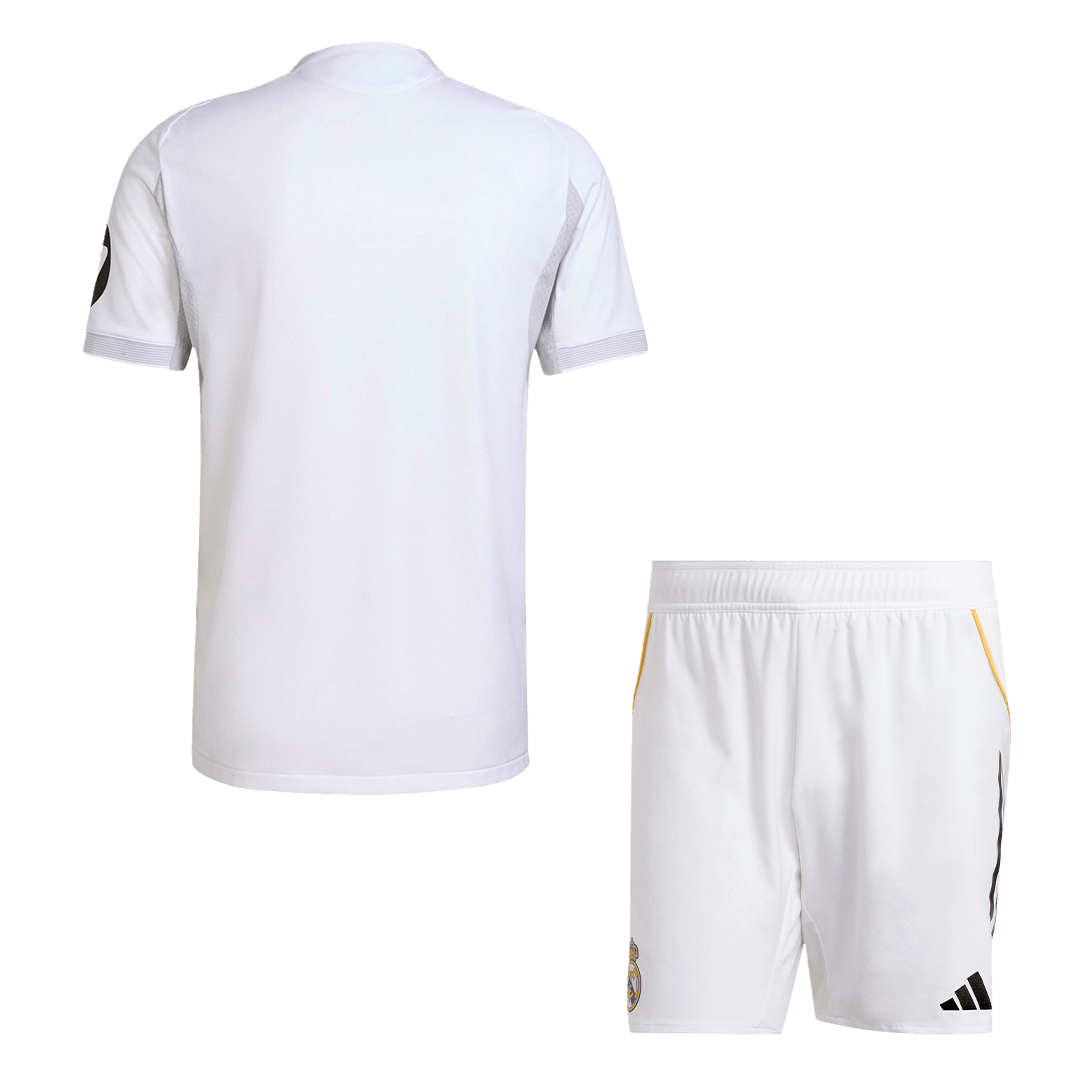 Conjunto Auténtico Real Madrid 2025/26 Primera Equipación (Camiseta + Pantalón Corto)