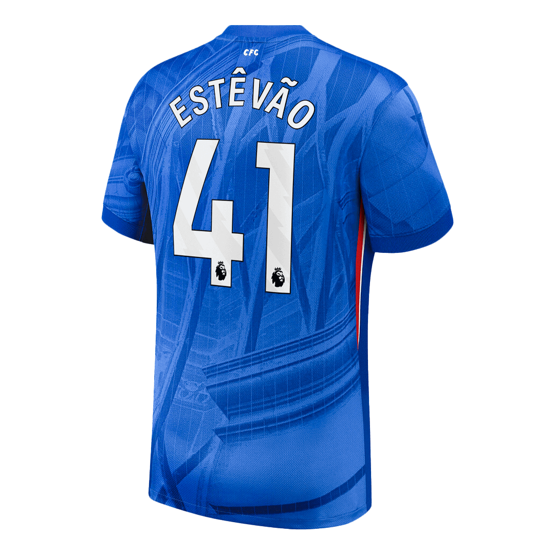 Calidad Premium Camiseta ESTÊVÃO #41 Chelsea 2025/26 Primera Equipación -Versión Hincha
