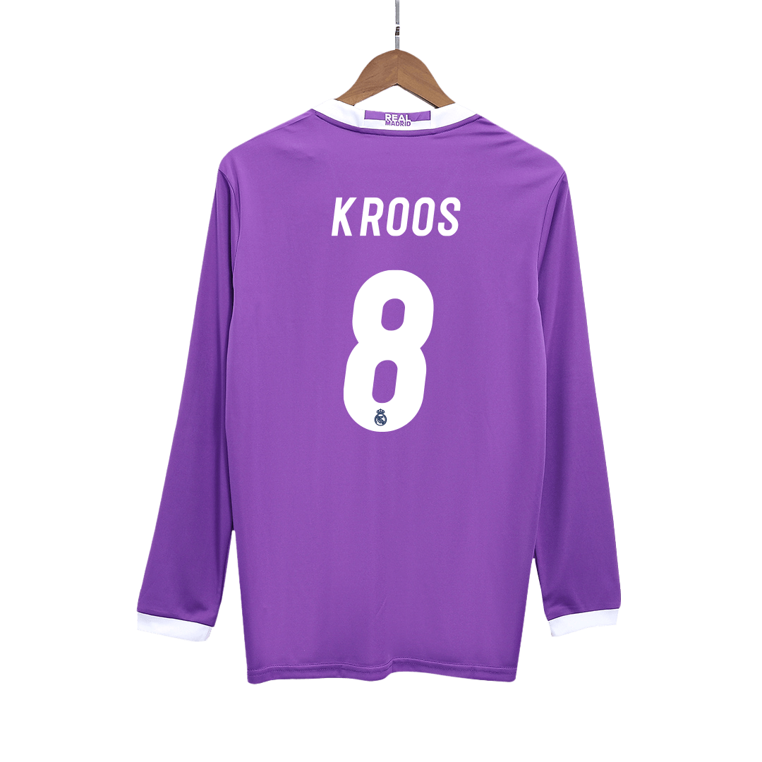 Camiseta Retro 2016/17 Kroos #8 Real Madrid Segunda Equipación Manga Larga