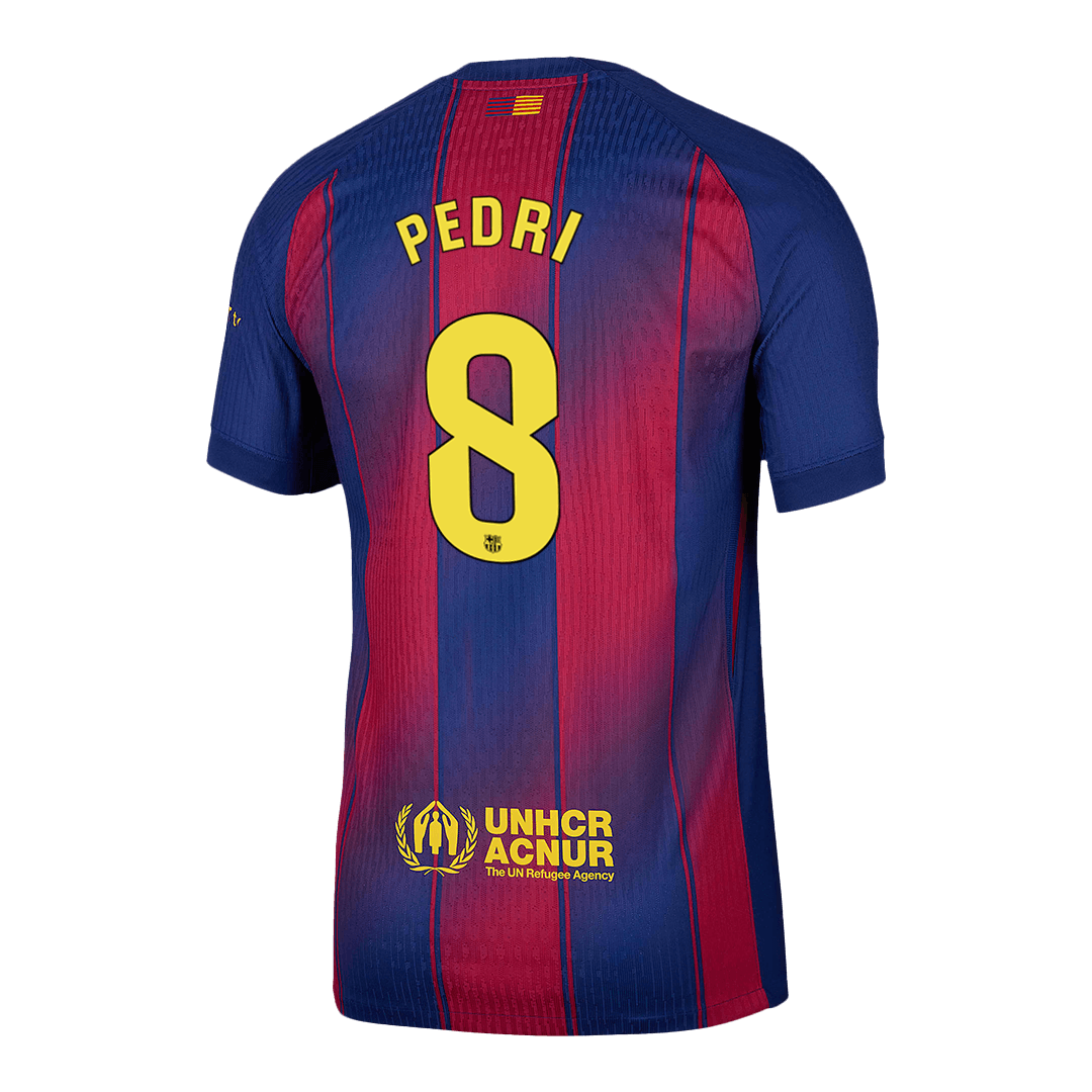 Camiseta Auténtica PEDRI #8 Barcelona 2025/26 Primera Equipación-Versión Jugador