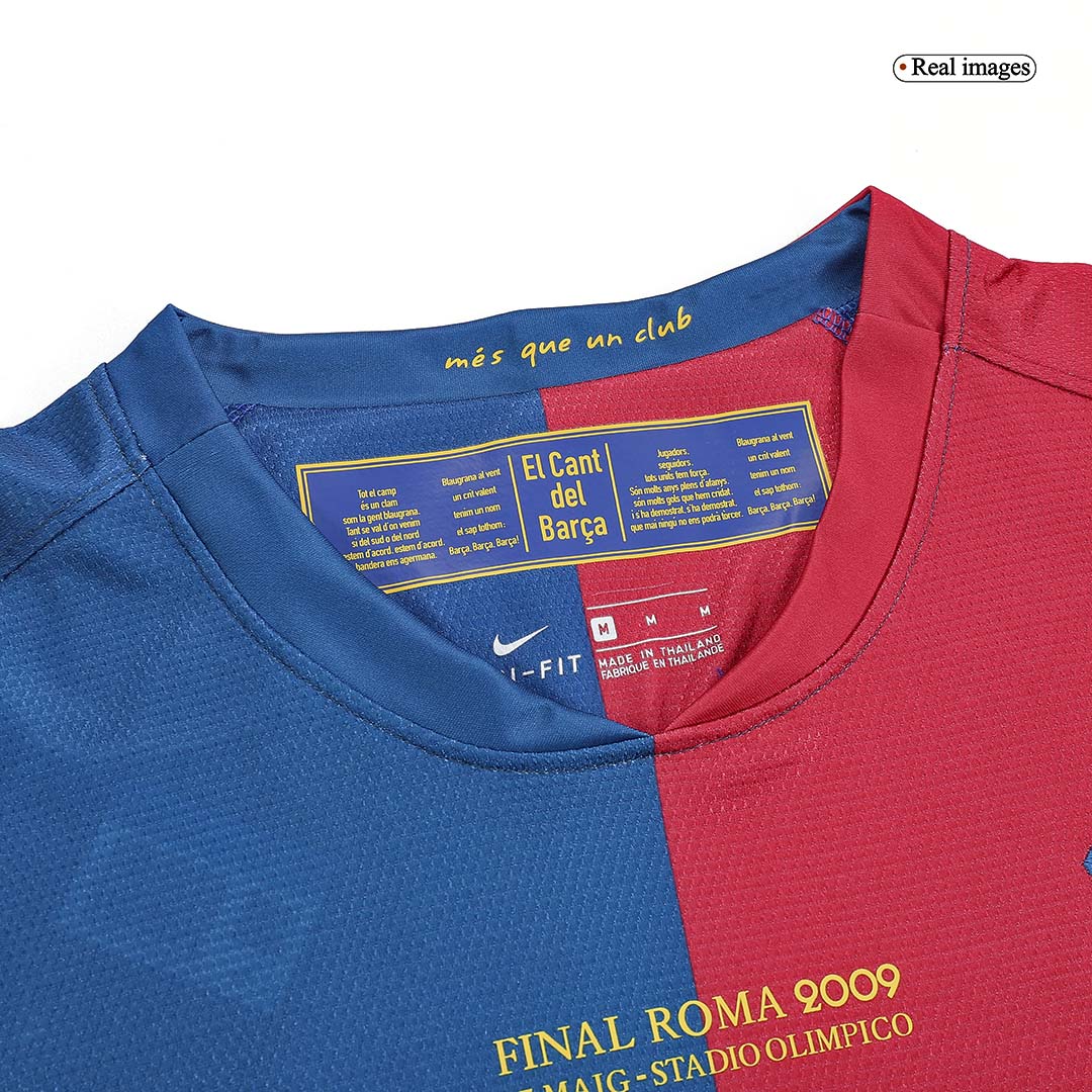UCL Camiseta Retro 2008/09 Barcelona Primera Equipación Manga Larga