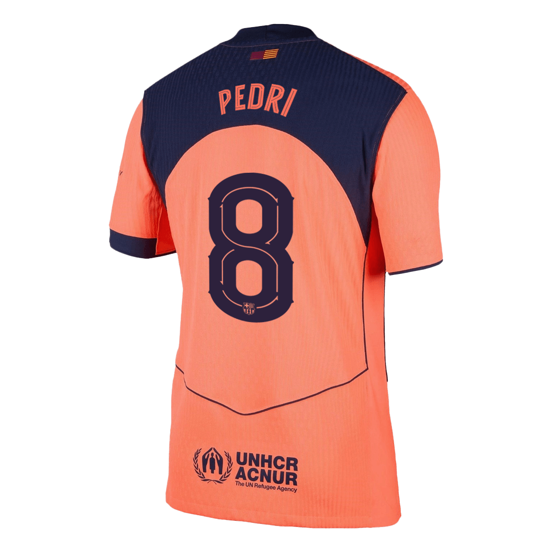 UCL Camiseta Auténtica PEDRI #8 Barcelona 2025/26 Tercera Equipación -Versión Jugador