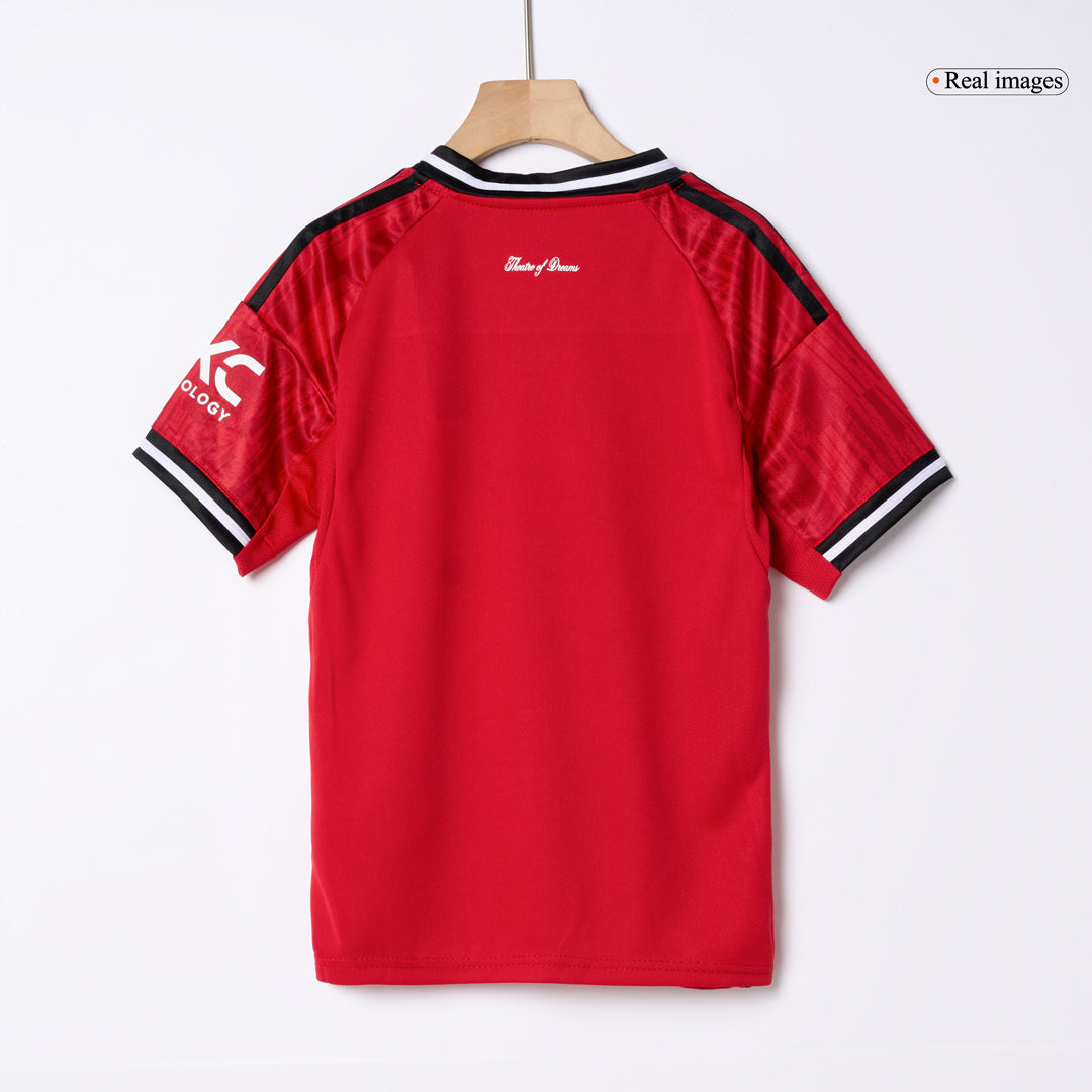 Conjunto Infantil Completo Manchester United 2025/26 Primera Equipación Kids