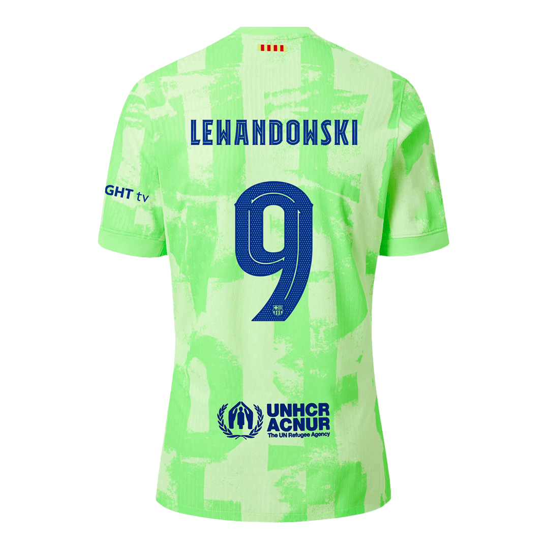 Camiseta LEWANDOWSKI #9 Barcelona 2024/25 Tercera Equipación - Versión Jugador