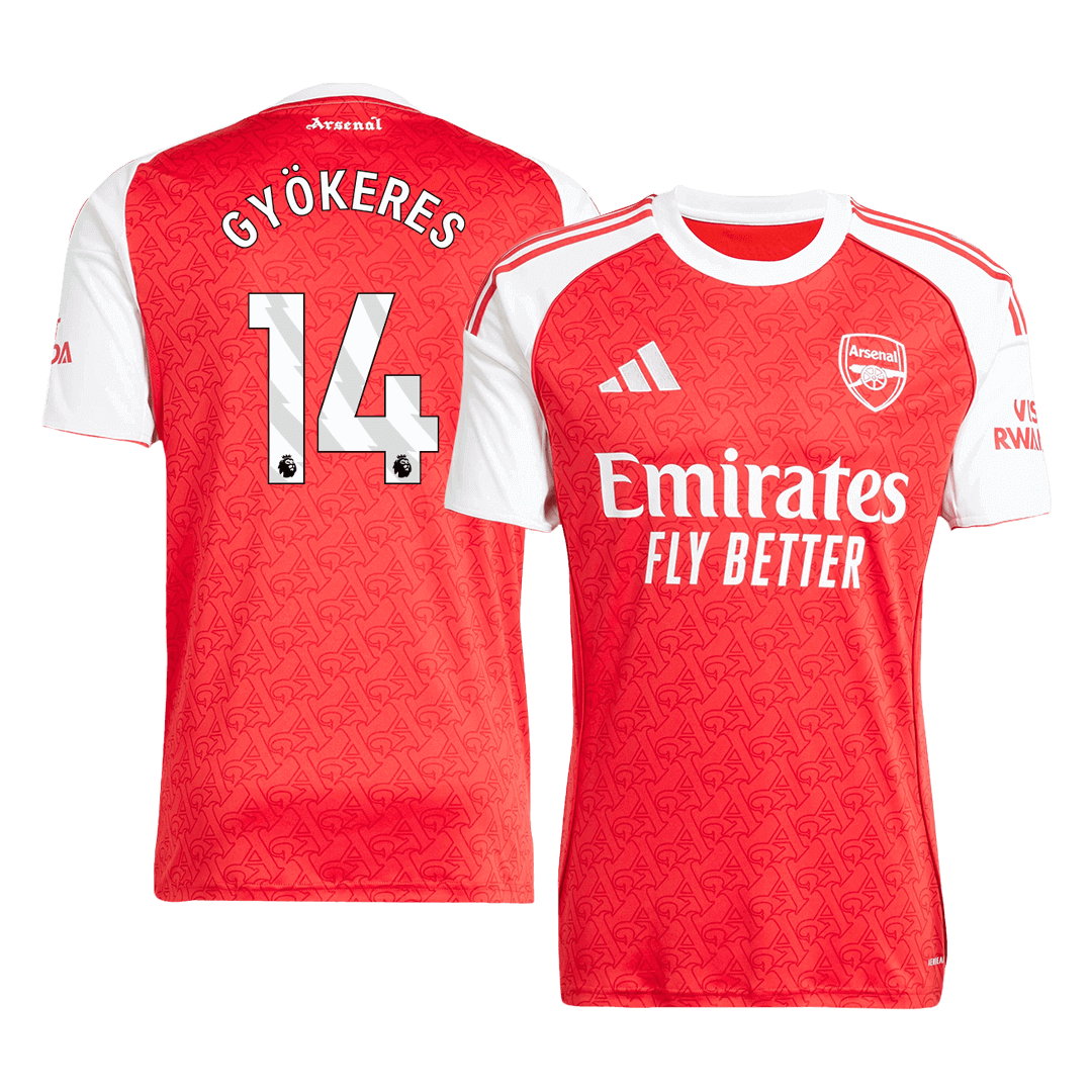 Camiseta GYÖKERES #14 Arsenal 2025/26 Primera Equipación-Versión Hincha
