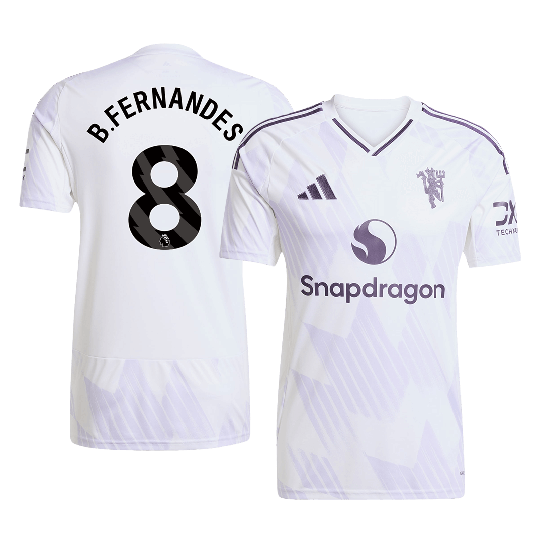Camiseta B.FERNANDES #8 Manchester United 2025/26 Segunda Equipación-Versión Hincha
