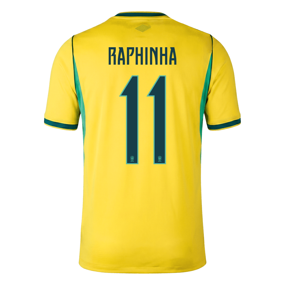 Camiseta RAPHINHA #11 Brazil 2026 Primera Equipación Copa del Mundo - Versión Hincha