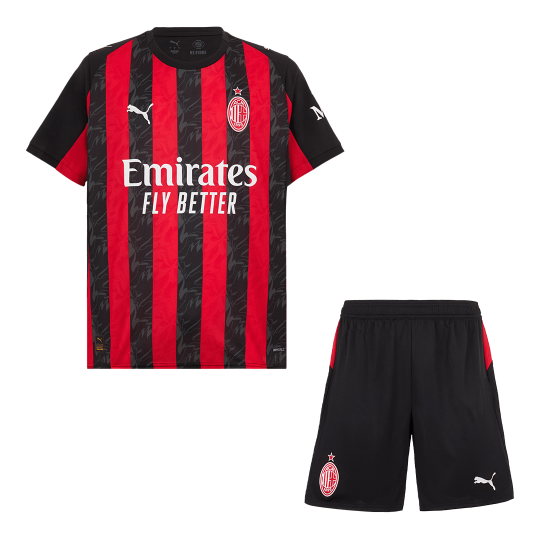 Conjunto AC Milan 2025/26 Primera Equipación (Camiseta + Pantalón Corto)