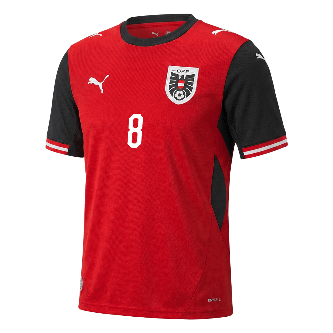 Camiseta ALABA #8 Austria 2026 Primera Equipación Copa del Mundo - Versión Hincha