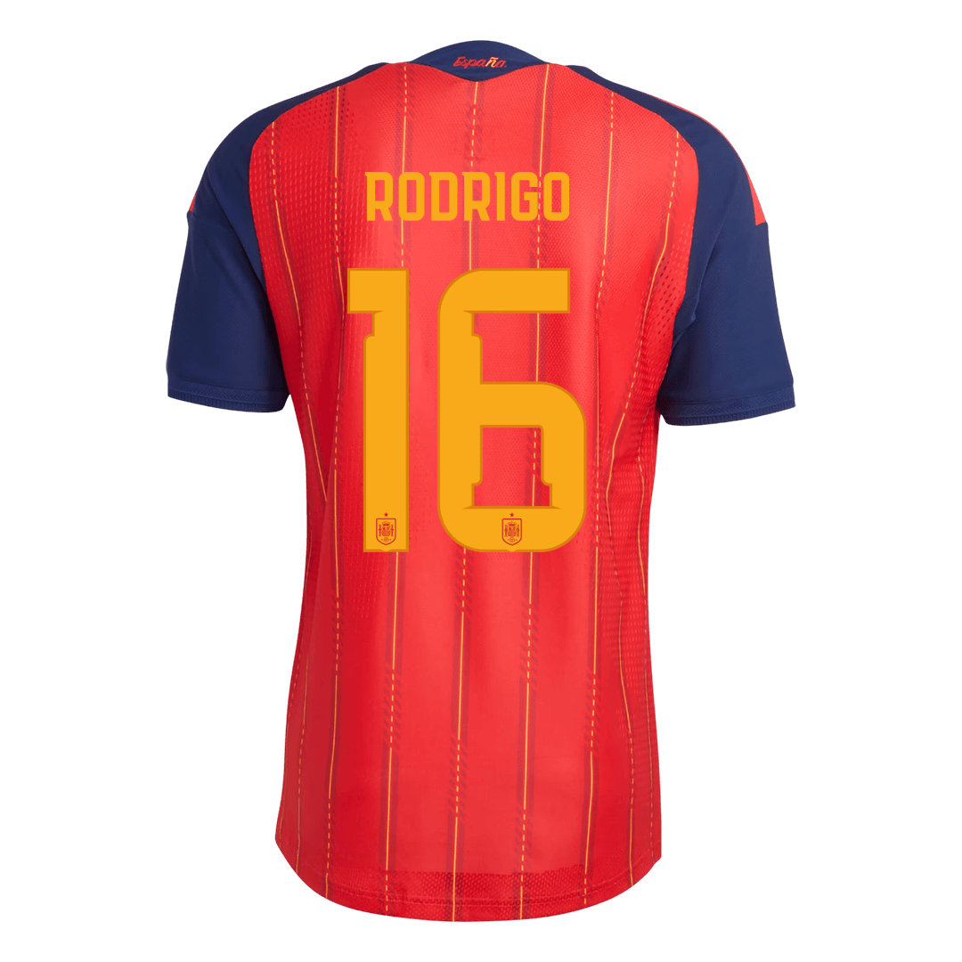 Camiseta Auténtica RODRIGO #16 Spain 2026 Primera Equipación Copa del Mundo -Versión Jugador