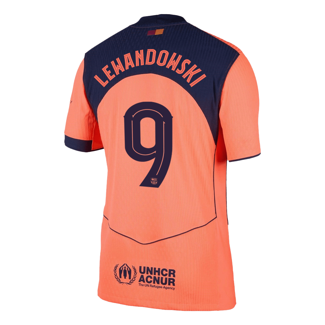 UCL Camiseta Auténtica LEWANDOWSKI #9 Barcelona 2025/26 Tercera Equipación -Versión Jugador