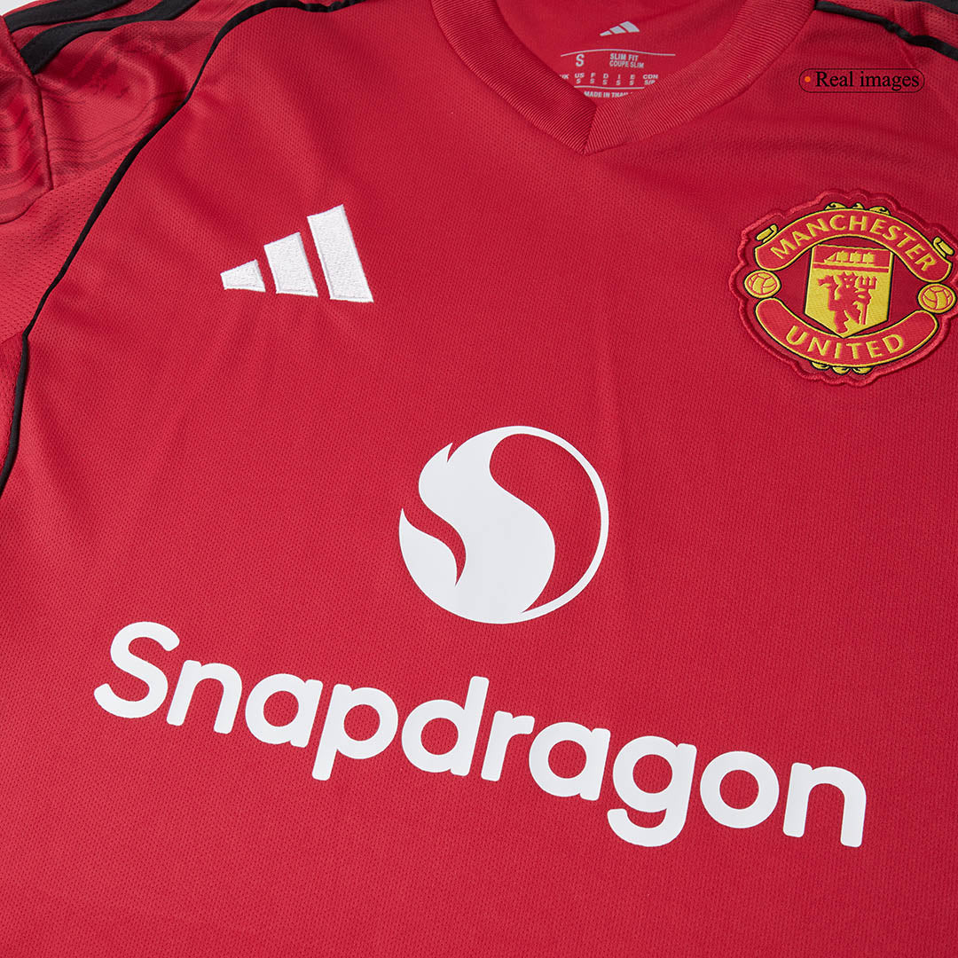 Camiseta B.FERNANDES #8 Manchester United 2025/26 Primera Equipación-Versión Hincha