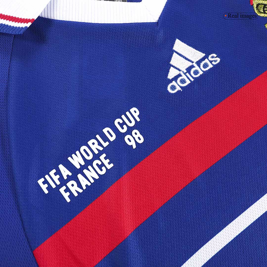 Camiseta Retro 1998 ZIDANE #10 Francia Primera Equipación Copa del Mundo