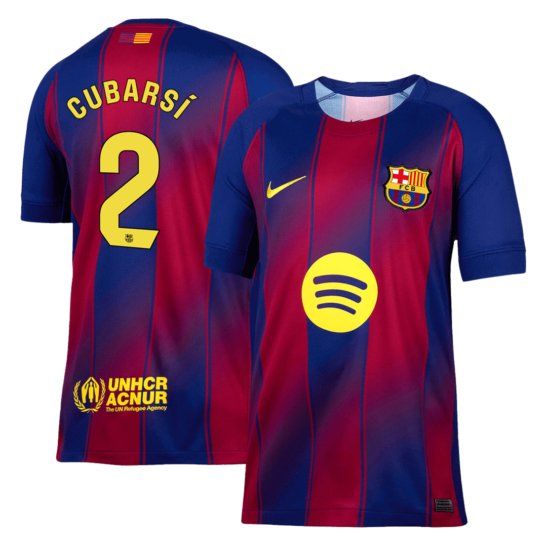 Camiseta CUBARSÍ #2 Barcelona 2025/26 Primera Equipación Hombre - Versión Hincha