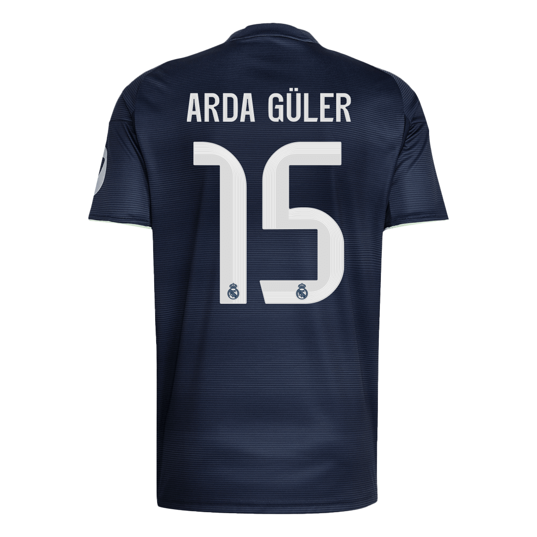 Calidad Premium Camiseta ARDA GÜLER #15 Real Madrid 2025/26 Segunda Equipación -Versión Hincha