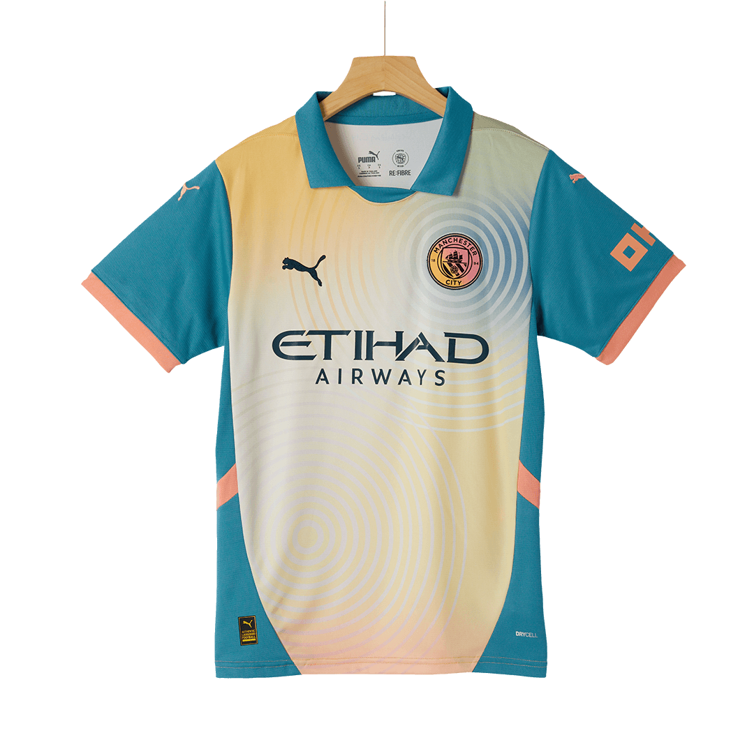 UCL Camiseta Manchester City 2024/25 Cuarta Equipación 'Definitivamente City' - Versión Hincha