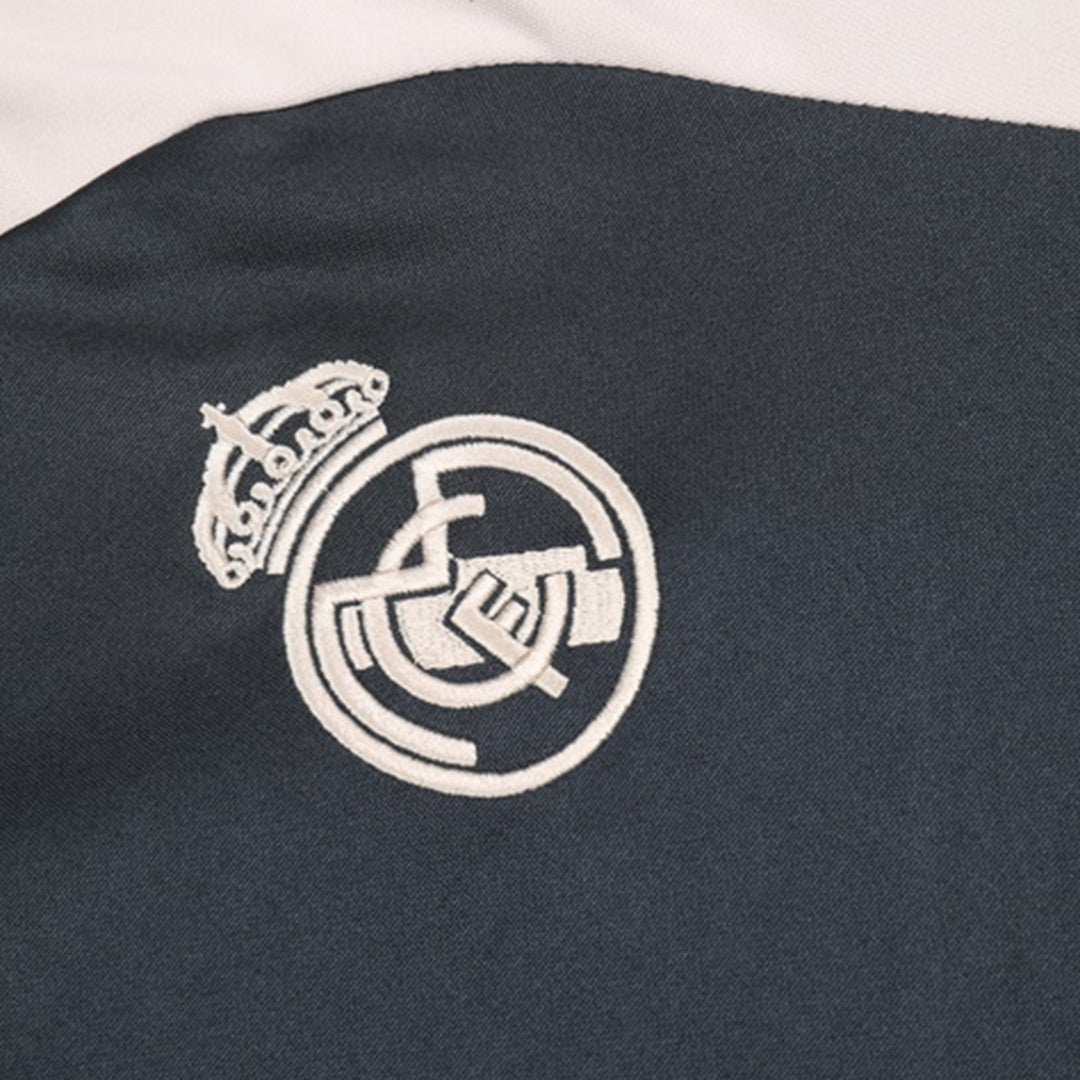 Men's Real Madrid Zipper Sweatshirt Kit (Top+Pants) 2024/25 Football Kit UK