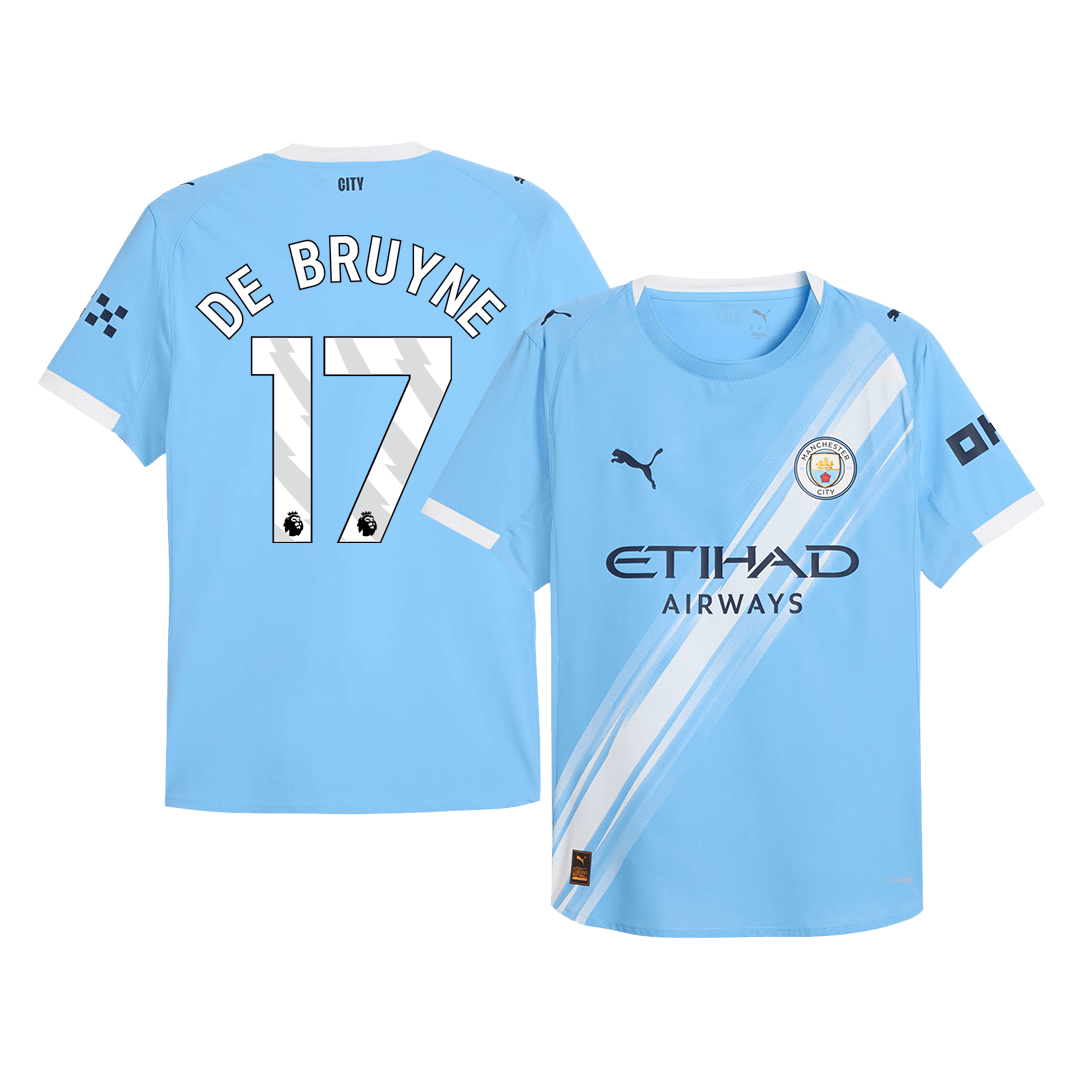 Camiseta DE BRUYNE #17 Manchester City 2025/26 Primera Equipación - Versión Jugador