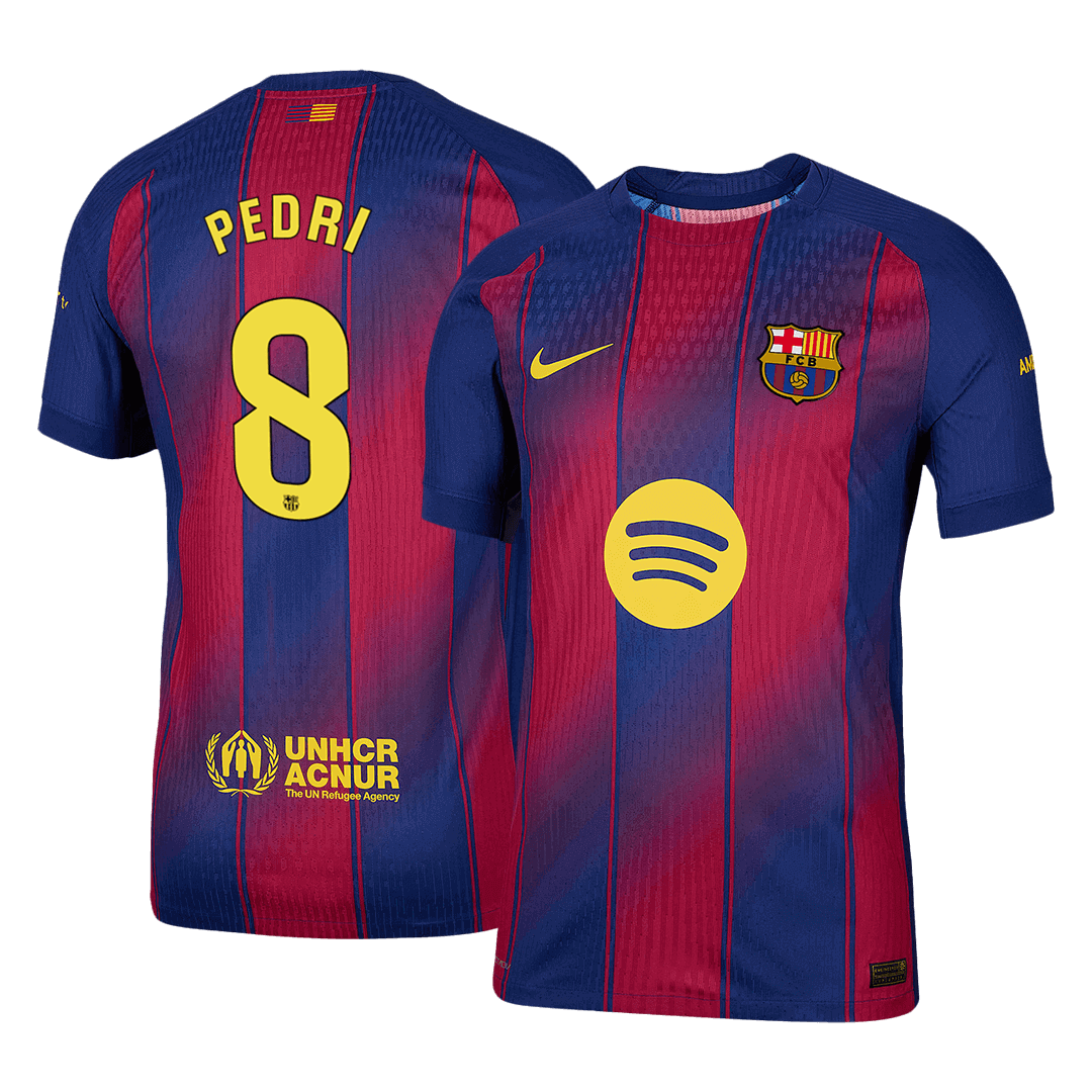 Camiseta Auténtica PEDRI #8 Barcelona 2025/26 Primera Equipación-Versión Jugador
