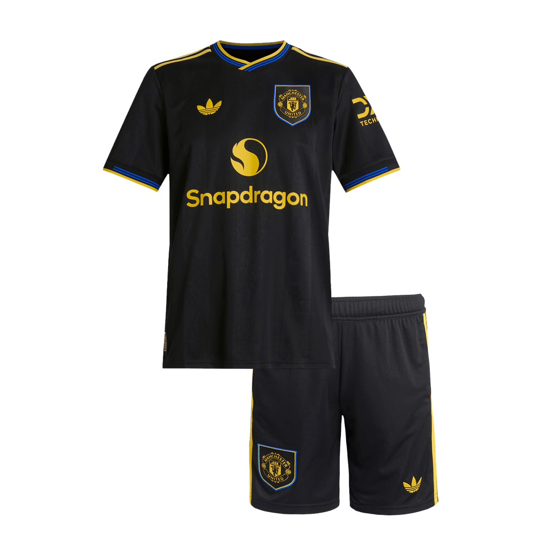 Conjunto Infantil Manchester United 2025/26 Tercera Equipación Kids