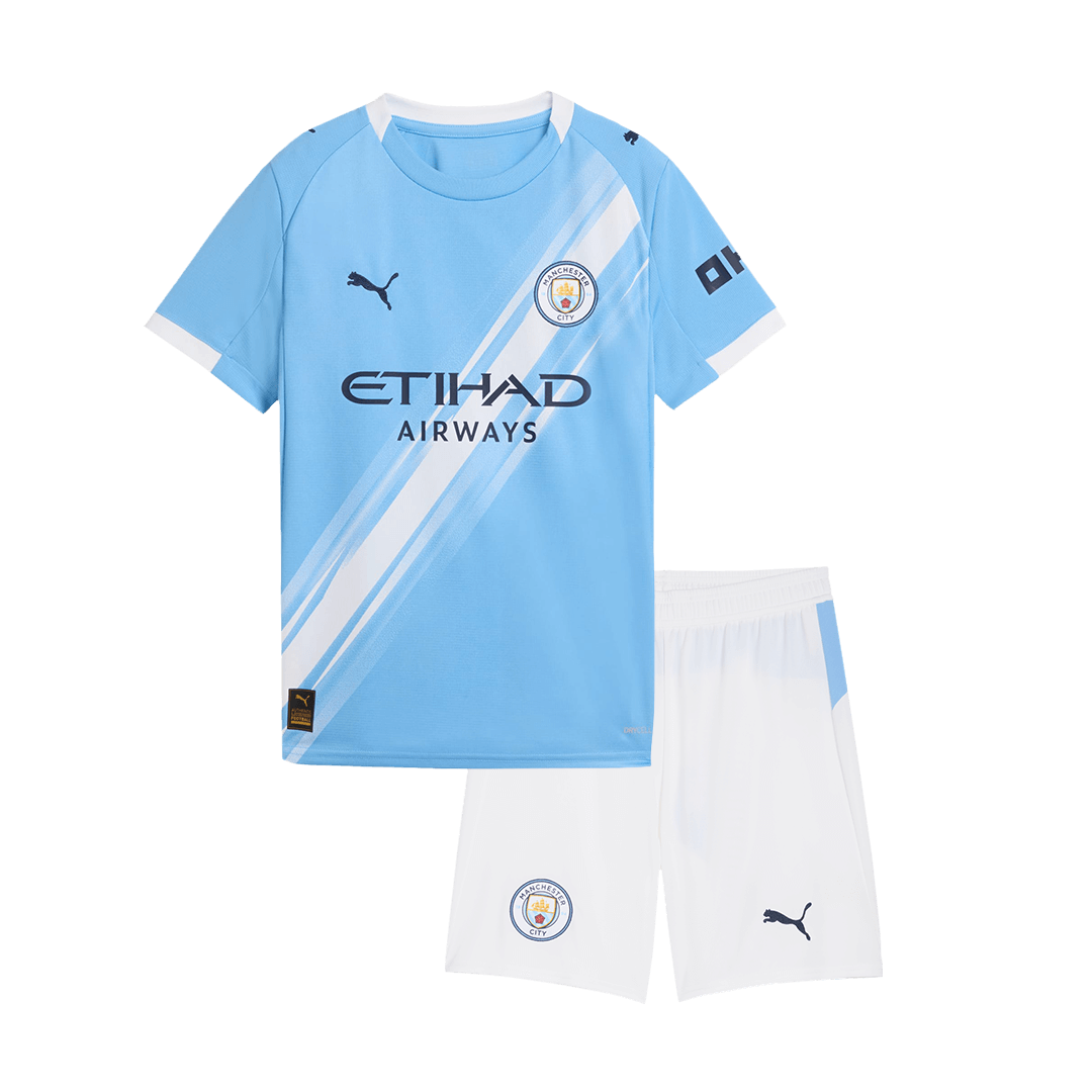 Miniconjunto Manchester City 2025/26 Local Niño (Camiseta + Pantalón Corto)