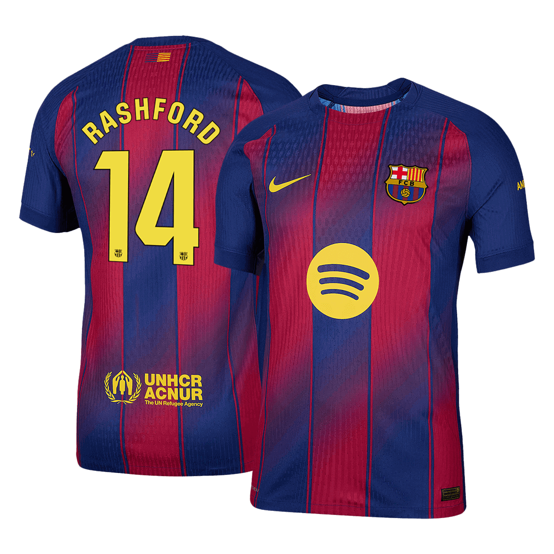 Camiseta Auténtica RASHFORD #14 Barcelona 2025/26 Primera Equipación-Versión Jugador