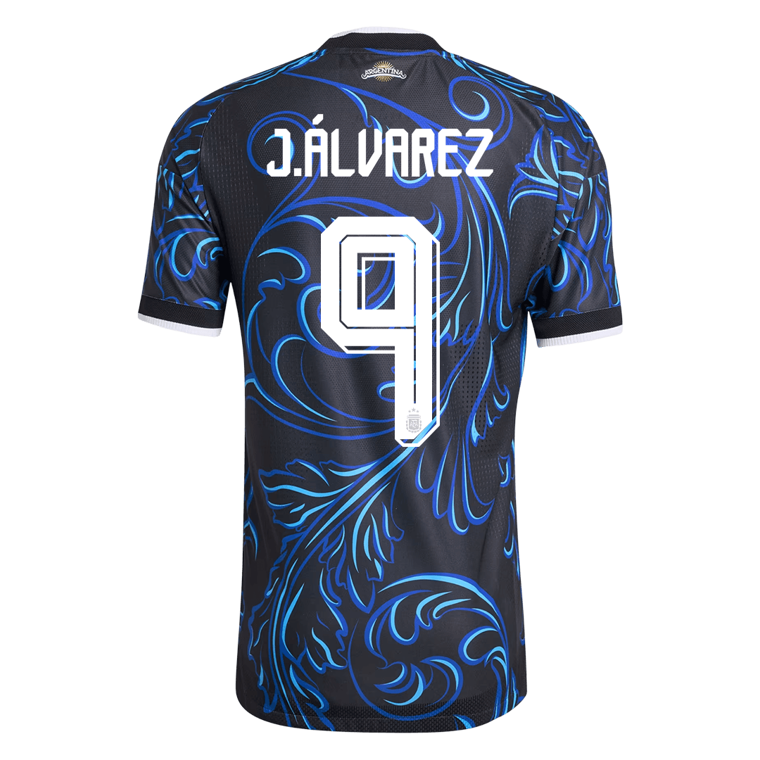 Camiseta Auténtica J. ÁLVAREZ #9 Argentina 2026 Segunda Equipación Copa del Mundo -Versión Jugador