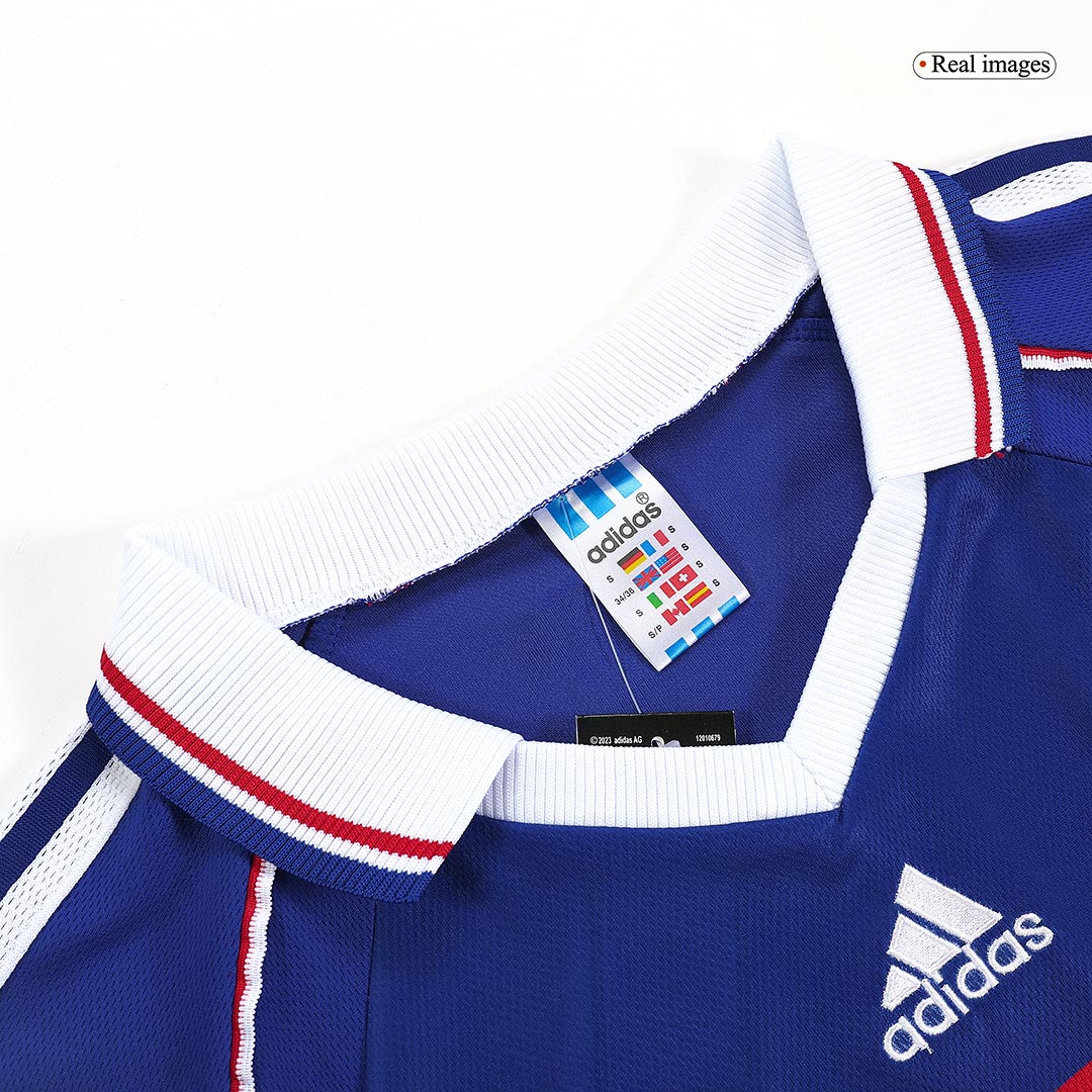 Camiseta Retro 1998 ZIDANE #10 Francia Primera Equipación Copa del Mundo