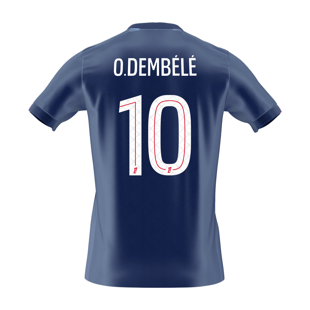 Calidad Premium Camiseta O.DEMB¨¦L¨¦ #10 PSG 2025/26 Primera Equipaci¨®n-Versi¨®n Hincha