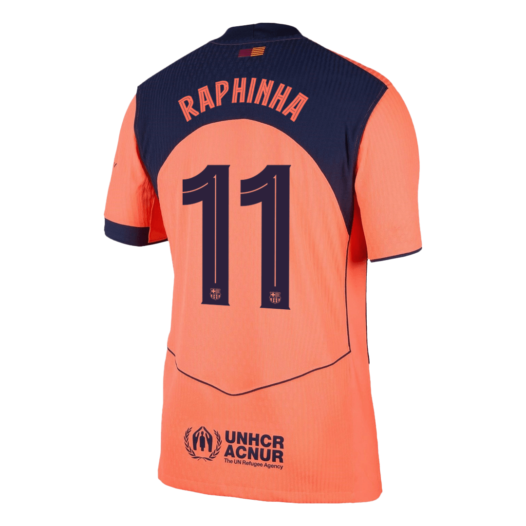 UCL Camiseta Auténtica RAPHINHA #11 Barcelona 2025/26 Tercera Equipación -Versión Jugador