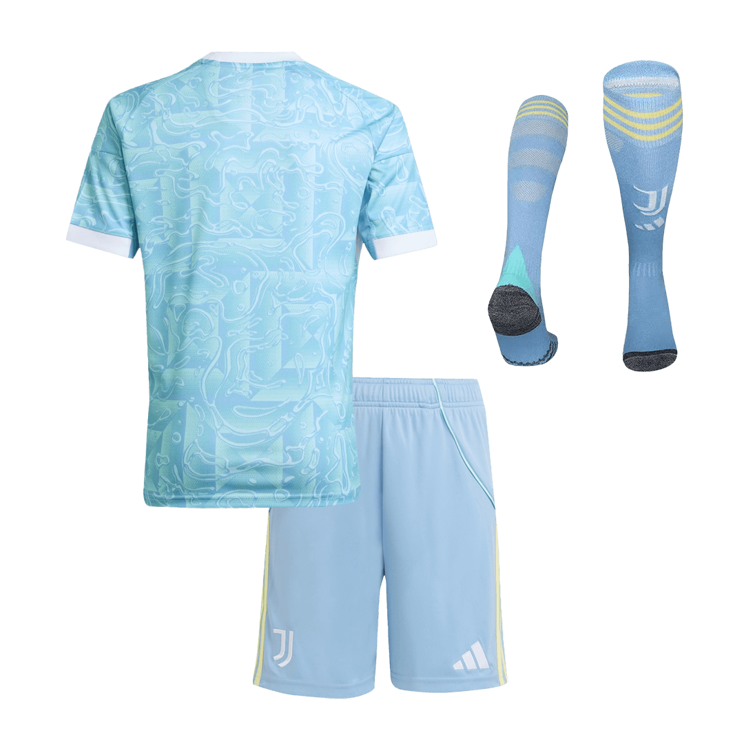 Conjunto Infantil Completo Juventus 2025/26 Segunda Equipación Kids